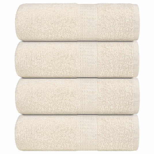 Vidaxl washandjes frogn 4 st 30x30 cm 360 g m² crème