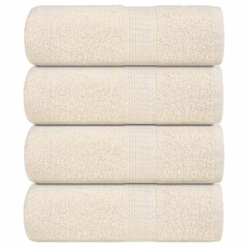 Afbeelding laden in galerijviewer, Vidaxl washandjes frogn 4 st 30x30 cm 360 g m² crème

