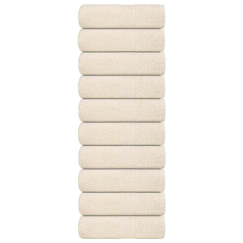 Afbeelding laden in galerijviewer, Vidaxl washandjes frogn 10 st 30x30 cm 360 g m² crème
