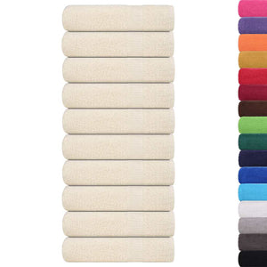 Vidaxl handdoeken frogn 10 st 50x100 cm 360 g m² crème