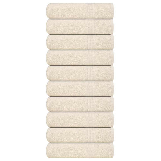 Vidaxl douchehanddoeken frogn 10 st 70x140 cm 360 g m² crème