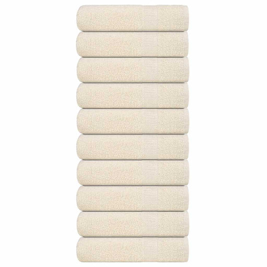 Vidaxl badhanddoeken frogn 10 st 100x150 cm 360 g m² crème