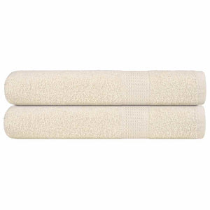 Vidaxl handdoeken frogn 2 st 100x200 cm 360 g m² crème