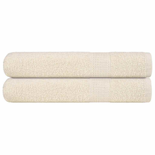 Vidaxl handdoeken frogn 2 st 100x200 cm 360 g m² crème