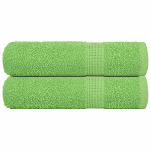 Vidaxl douchehanddoeken frogn 2 st 70x140 cm 360 g m² appelgroen