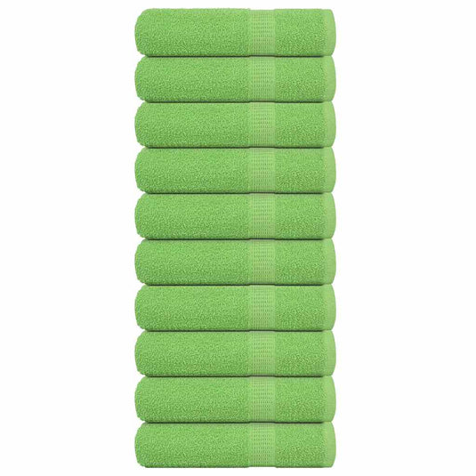 Vidaxl douchehanddoeken frogn 10 st 70x140 cm 360 g m² appelgroen