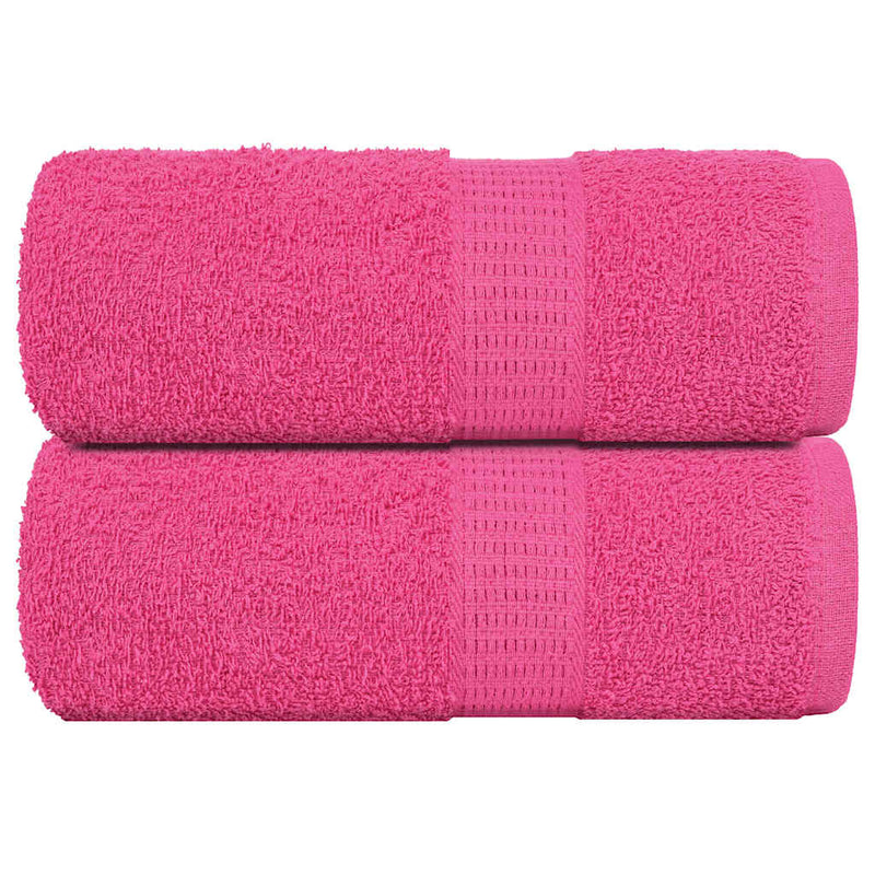 Afbeelding laden in galerijviewer, Vidaxl washandjes frogn 2 st 30x30 cm 360 g m² roze
