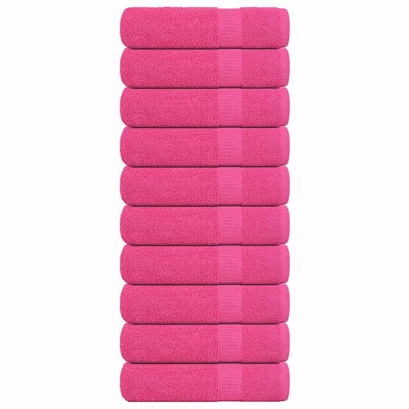 Afbeelding laden in galerijviewer, Vidaxl handdoeken frogn 10 st 50x100 cm 360 g m² roze

