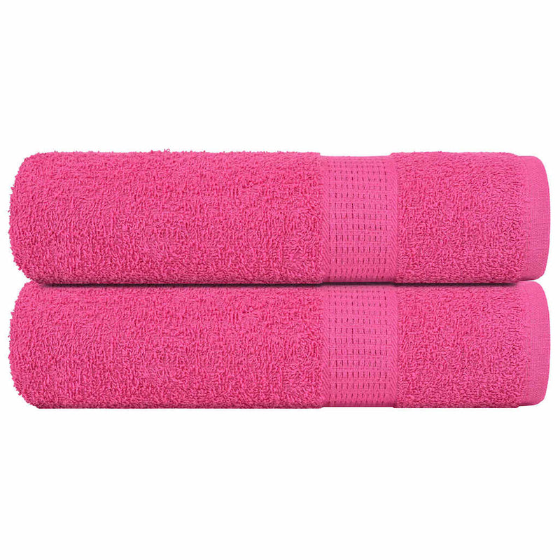 Afbeelding laden in galerijviewer, Vidaxl douchehanddoeken frogn 2 st 70x140 cm 360 g m² roze
