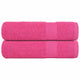 Vidaxl douchehanddoeken frogn 2 st 70x140 cm 360 g m² roze