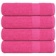 Vidaxl douchehanddoeken frogn 4 st 70x140 cm 360 g m² roze