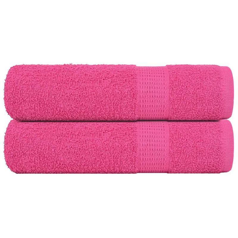 Afbeelding laden in galerijviewer, Vidaxl badhanddoeken frogn 2 st 100x150 cm 360 g m² roze
