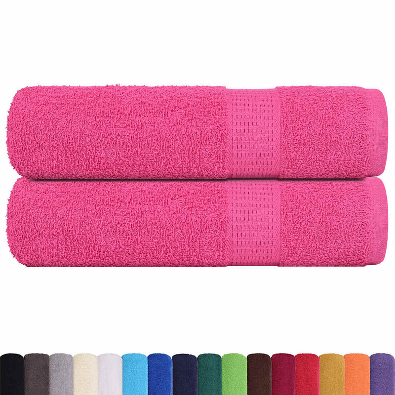 Afbeelding laden in galerijviewer, Vidaxl badhanddoeken frogn 2 st 100x150 cm 360 g m² roze
