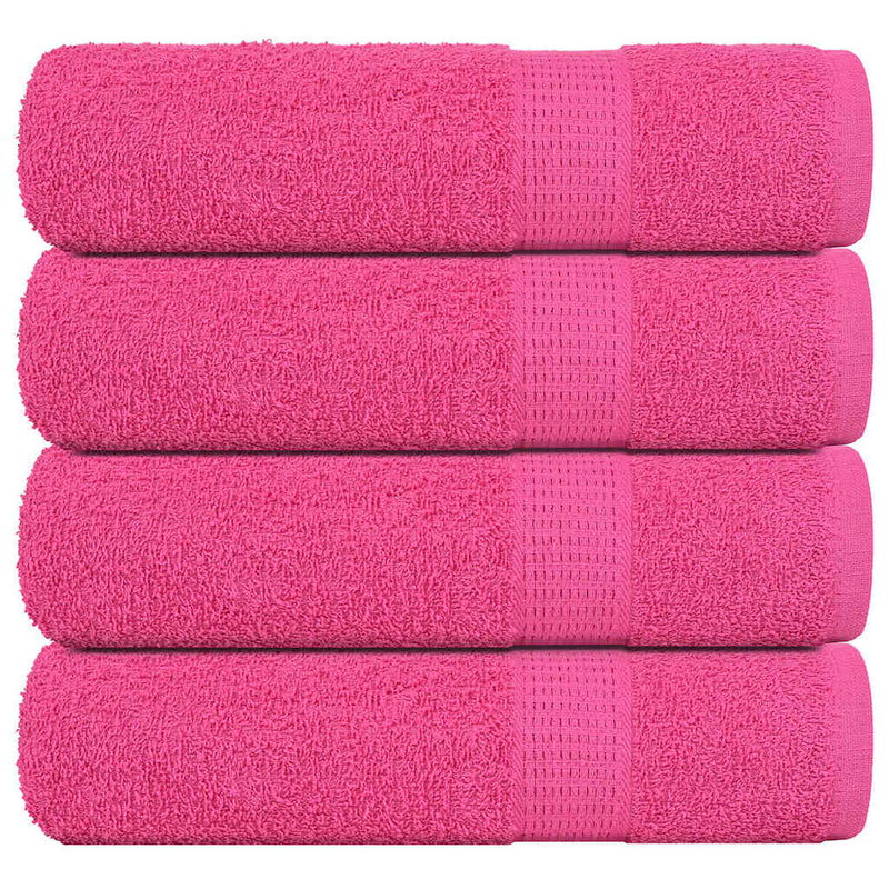 Afbeelding laden in galerijviewer, Vidaxl badhanddoeken frogn 4 st 100x150 cm 360 g m² roze
