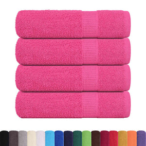 Vidaxl badhanddoeken frogn 4 st 100x150 cm 360 g m² roze