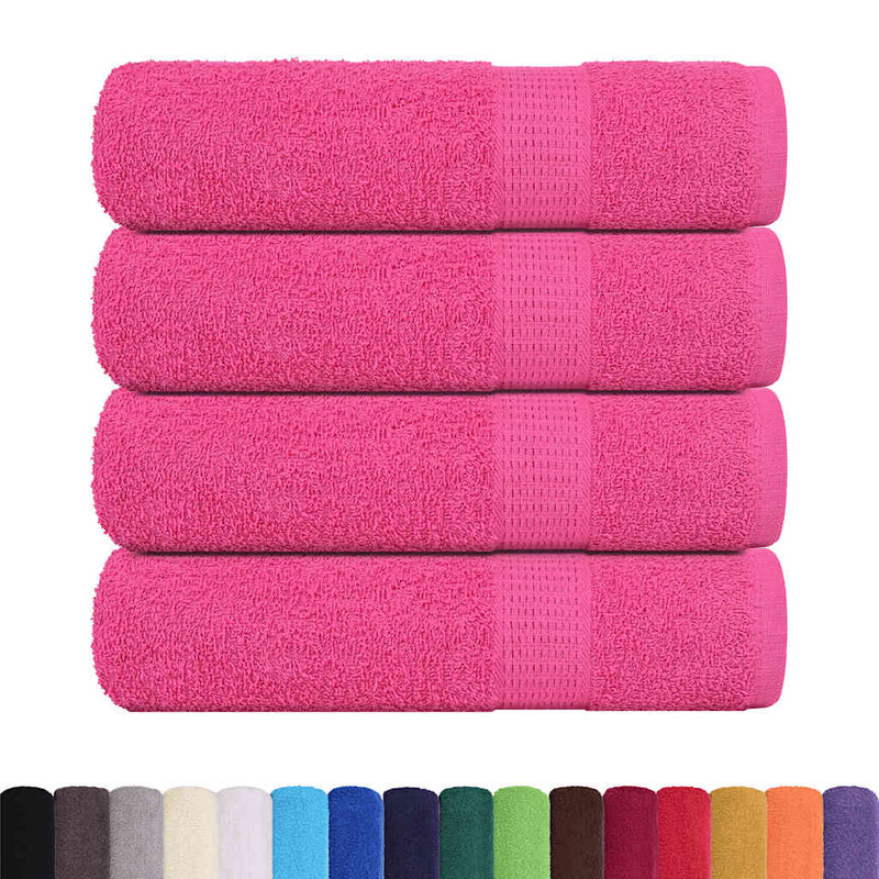 Afbeelding laden in galerijviewer, Vidaxl badhanddoeken frogn 4 st 100x150 cm 360 g m² roze
