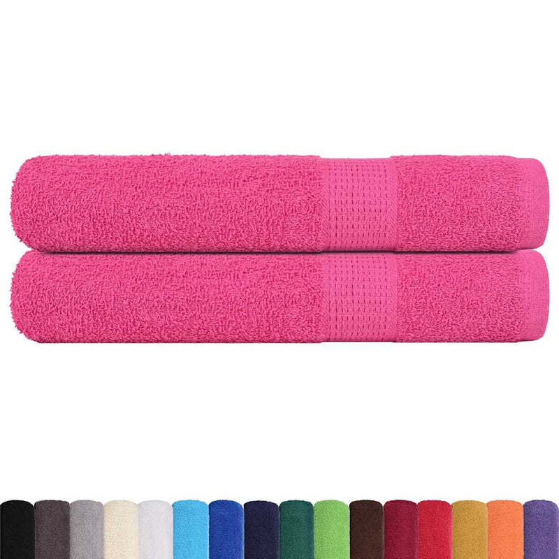 Afbeelding laden in galerijviewer, Vidaxl saunahanddoeken frogn 2 st 80x200 cm 360 g m² roze
