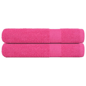 Vidaxl handdoeken frogn 2 st 100x200 cm 360 g m² roze