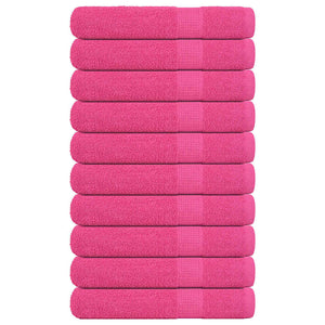Vidaxl handdoeken frogn 10 st 100x200 cm 360 g m² roze