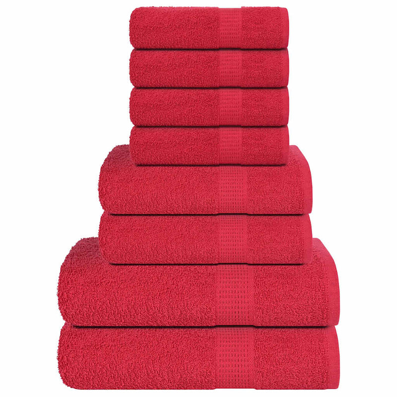 Afbeelding laden in galerijviewer, Vidaxl 8-delige handdoekenset frogn 360 g m² rood
