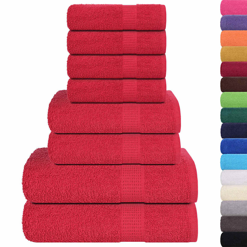 Afbeelding laden in galerijviewer, Vidaxl 8-delige handdoekenset frogn 360 g m² rood
