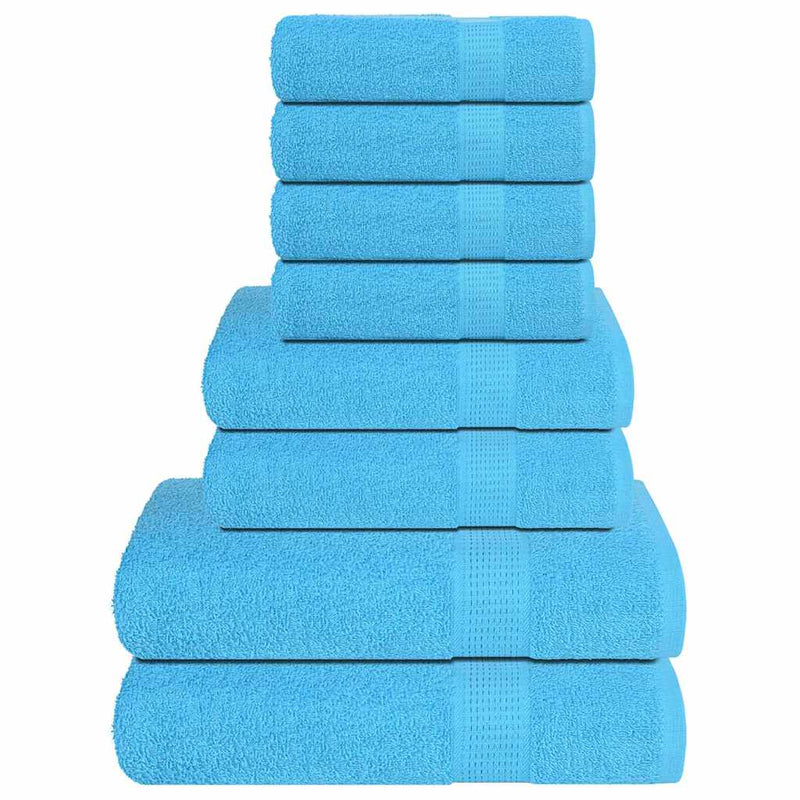 Afbeelding laden in galerijviewer, Vidaxl 8-delige handdoekenset frogn 360 g m² turquoise
