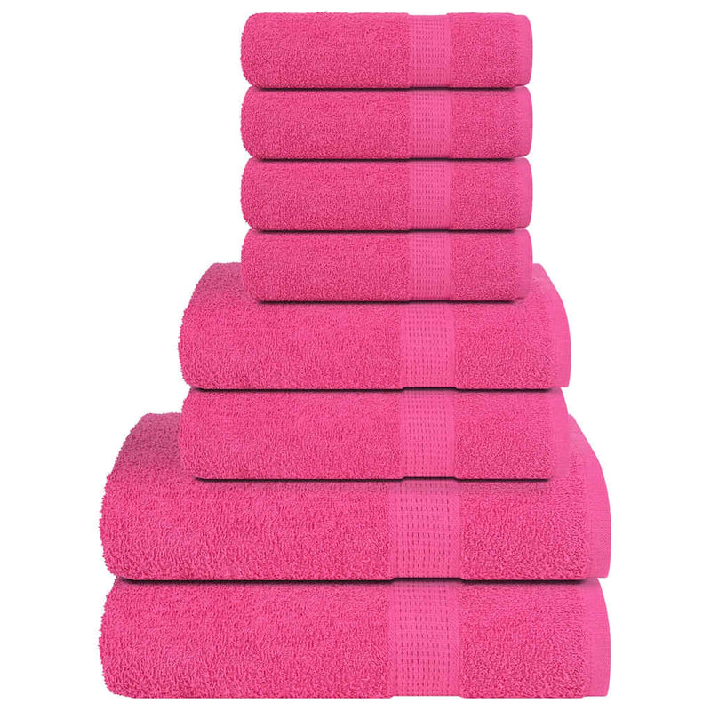 Afbeelding laden in galerijviewer, Vidaxl 8-delige handdoekenset frogn 360 g m² roze
