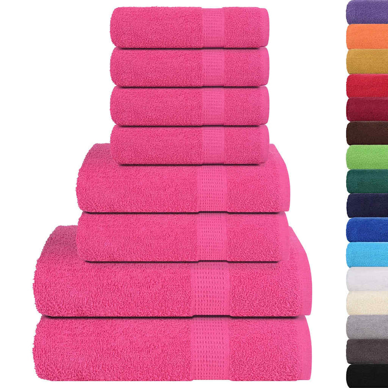 Afbeelding laden in galerijviewer, Vidaxl 8-delige handdoekenset frogn 360 g m² roze
