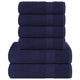 Vidaxl 6-delige handdoekenset frogn 360 g m² marineblauw