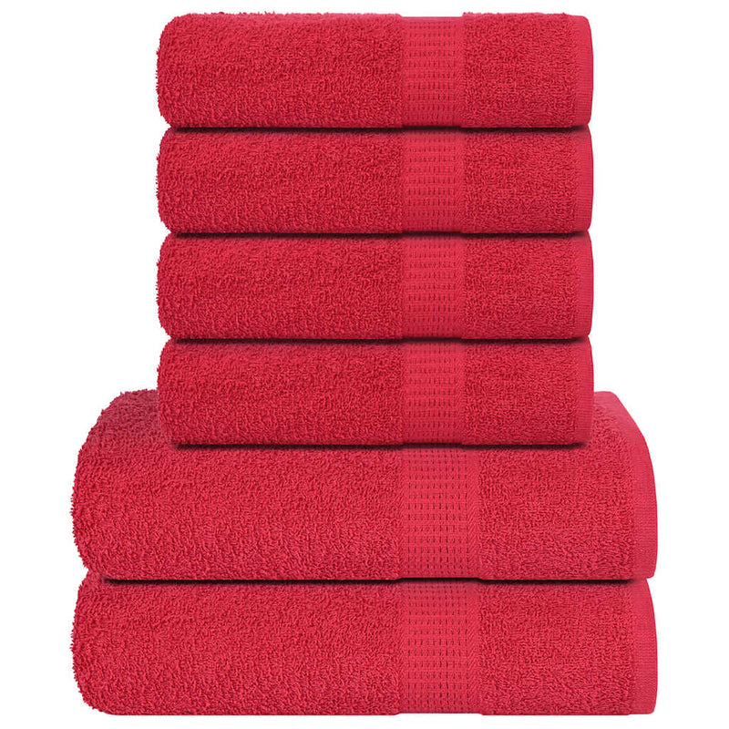 Afbeelding laden in galerijviewer, Vidaxl 6-delige handdoekenset frogn 360 g m² rood
