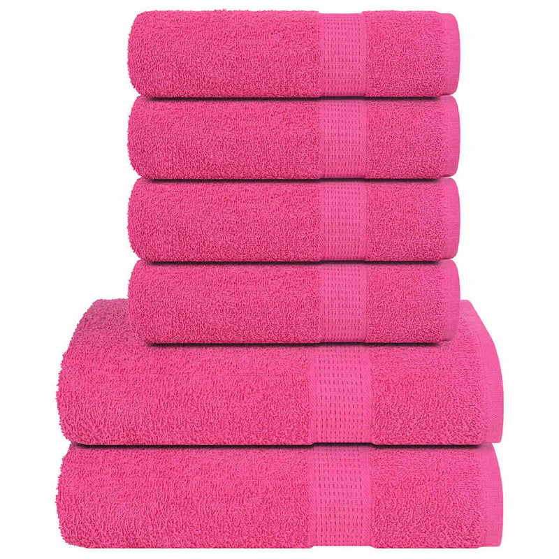 Afbeelding laden in galerijviewer, Vidaxl 6-delige handdoekenset frogn 360 g m² roze
