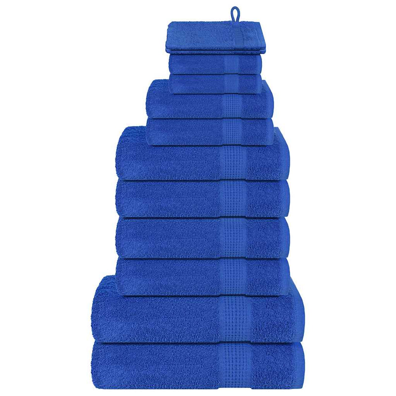 Afbeelding laden in galerijviewer, Vidaxl 12-delige handdoekenset frogn 360 g m² blauw
