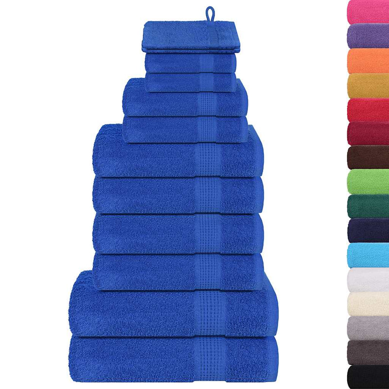 Afbeelding laden in galerijviewer, Vidaxl 12-delige handdoekenset frogn 360 g m² blauw
