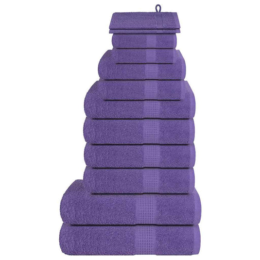 Vidaxl 12-delige handdoekenset frogn 360 g m² paars