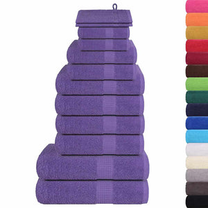 Vidaxl 12-delige handdoekenset frogn 360 g m² paars