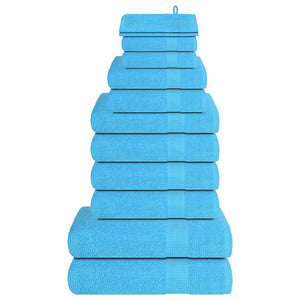 Vidaxl 12-delige handdoekenset frogn 360 g m² turquoise