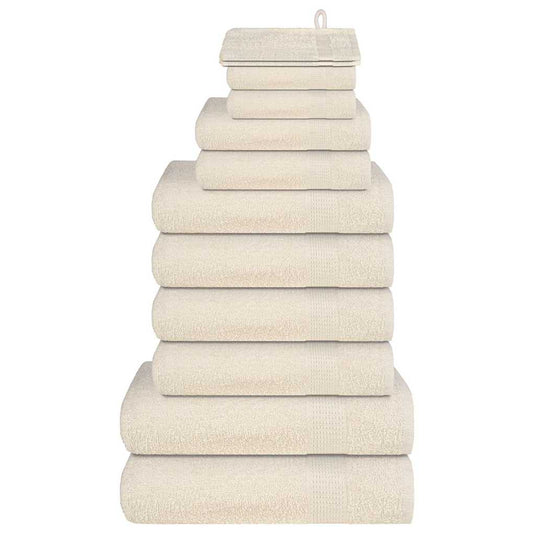 Vidaxl 12-delige handdoekenset frogn 360 g m² crème