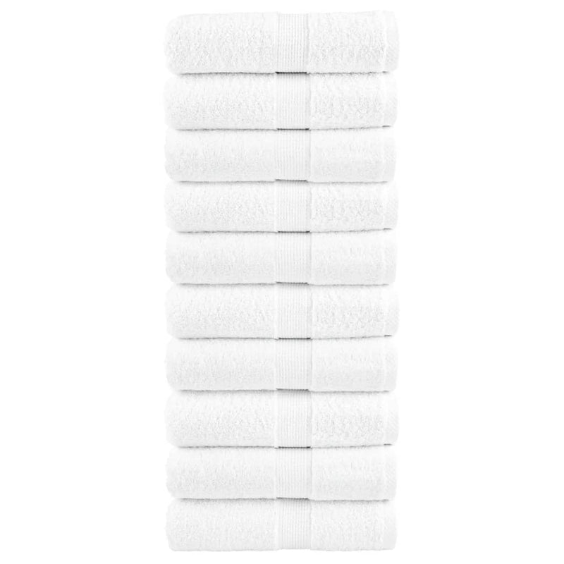 Afbeelding laden in galerijviewer, Vidaxl premium washandjes solund 10 stuks 30x30 cm 600 g m² wit
