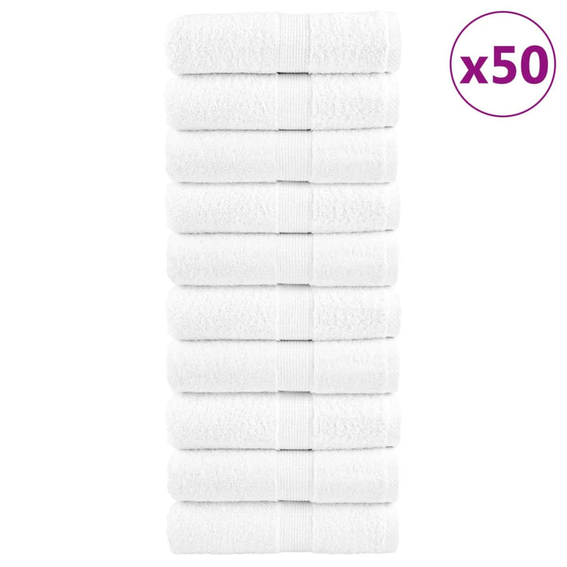 Afbeelding laden in galerijviewer, Vidaxl gastendoekjes solund 50 st 600 g m² 30x50 cm wit
