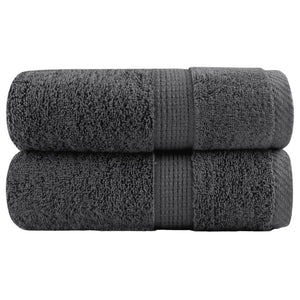 Vidaxl premium washandjes solund 2 stuks antraciet 30x30 cm 600 g m²