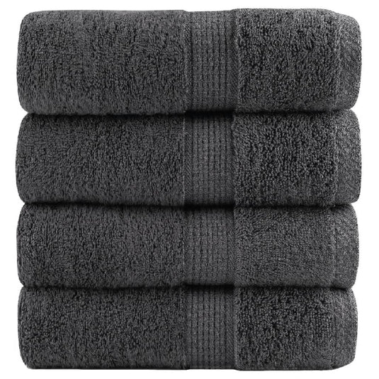 Vidaxl premium washandjes solund 4 stuks antraciet 30x30 cm 600 g m²