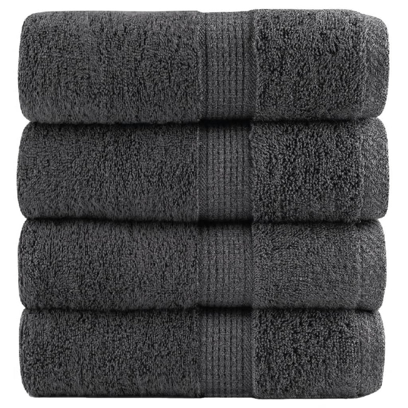 Afbeelding laden in galerijviewer, Vidaxl premium washandjes solund 4 stuks antraciet 30x30 cm 600 g m²
