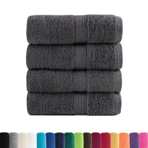 Vidaxl premium washandjes solund 4 stuks antraciet 30x30 cm 600 g m²