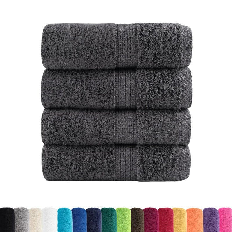 Afbeelding laden in galerijviewer, Vidaxl premium washandjes solund 4 stuks antraciet 30x30 cm 600 g m²
