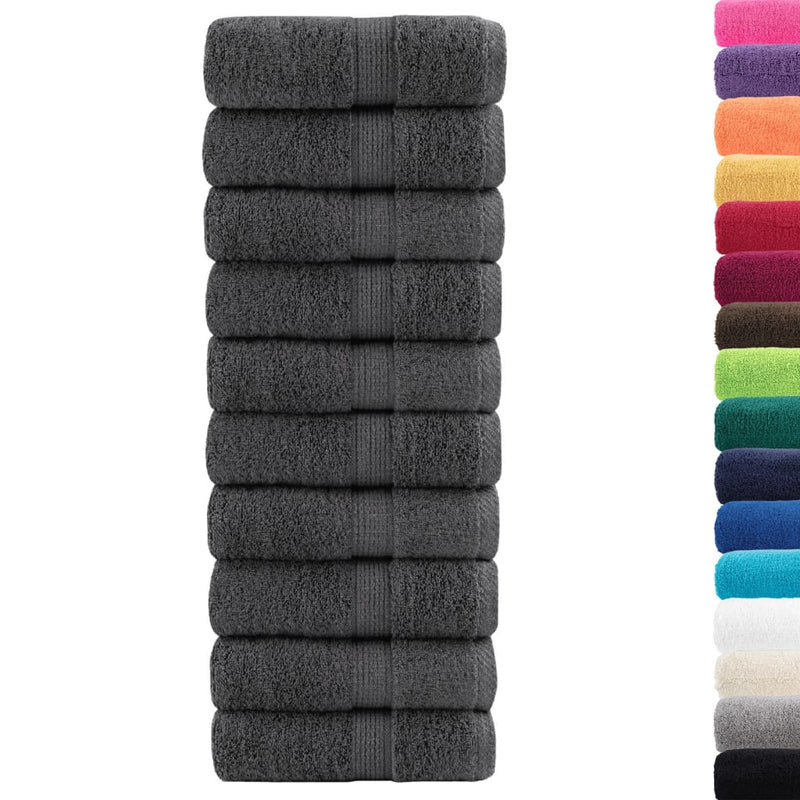 Afbeelding laden in galerijviewer, Vidaxl premium washandjes solund 50 stuks antraciet 30x30cm 600 g m²
