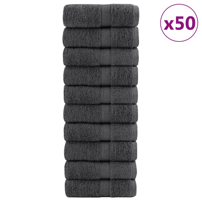 Afbeelding laden in galerijviewer, Vidaxl gastendoekjes solund 50 st 600 g m² 30x50 cm antraciet
