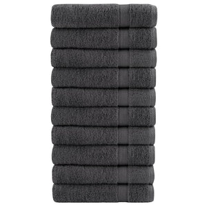 Vidaxl handdoeken solund 10 st 600 g m² 50x100 cm antracietkleur
