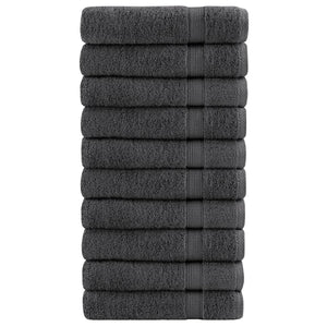 Vidaxl handdoeken solund 10 st 600 g m² 100x150 cm antracietkleur