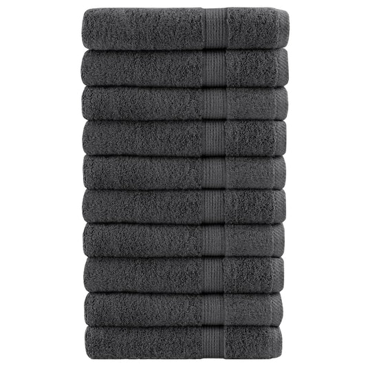 Vidaxl saunadoeken solund 10 st 600 g m² 80x200 cm antracietkleur