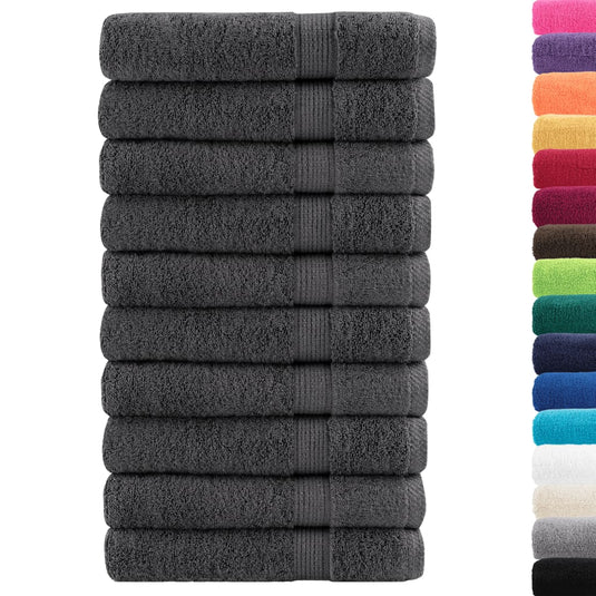 Vidaxl saunadoeken solund 10 st 600 g m² 80x200 cm antracietkleur